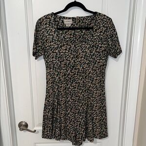 VINTAGE Floral Short Sleeve Romper